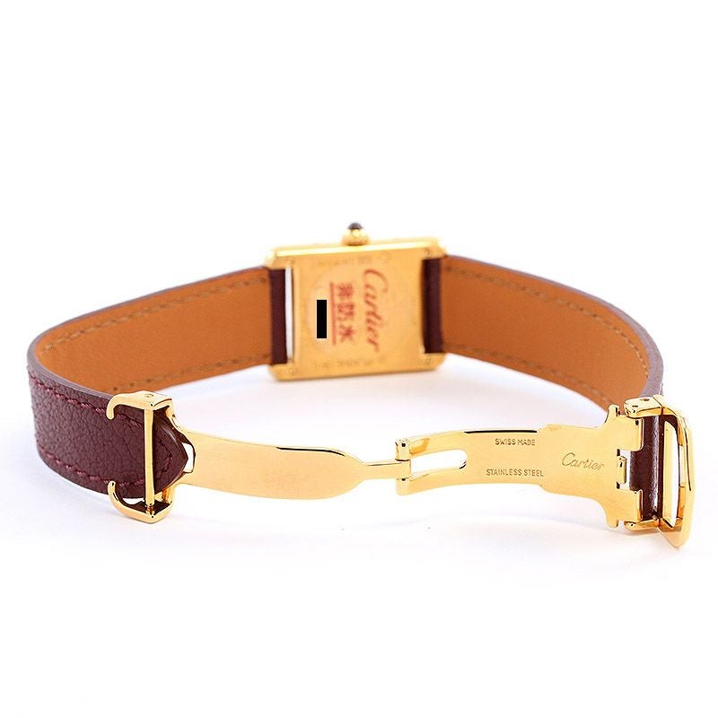 【中古】CARTIER MUST TANK SMALL MODEL VERMEIL 150TH ANNIVERSAR カルティエ マストタンクSM ヴェルメイユ 創業150周年記念 1847本限定モデル W1010195
