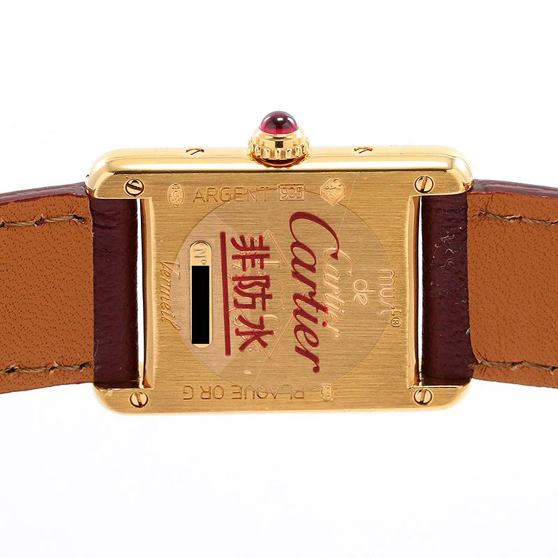 【中古】CARTIER MUST TANK SMALL MODEL VERMEIL 150TH ANNIVERSAR カルティエ マストタンクSM ヴェルメイユ 創業150周年記念 1847本限定モデル W1010195