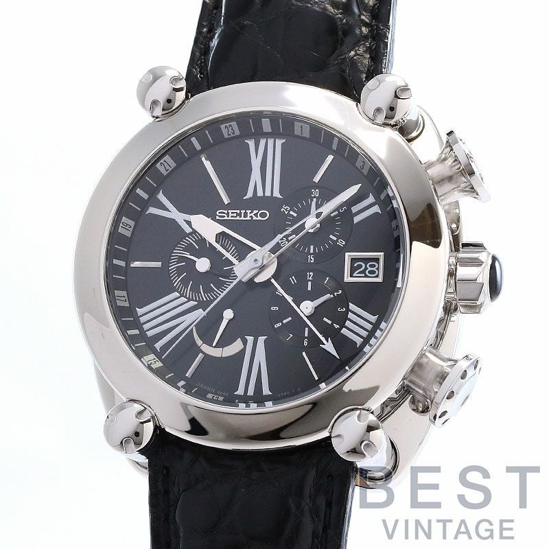 【中古】SEIKO GALANTE SPRING DRIVE CHRONOGRAPH GMT セイコー ガランテ スプリングドライブ クロノグラフ GMT SBLA049 (5R86-0AB0)