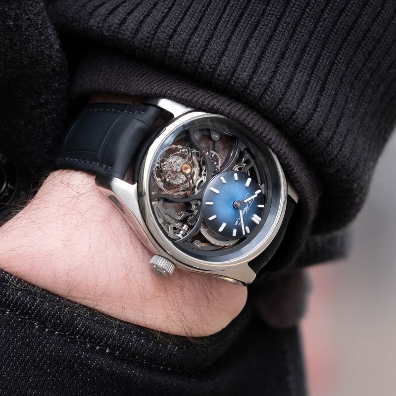 H.Moser & Cie. PIONEER CYLINDRICAL TOURBILLON SKELETON H.モーザー パイオニア・シリンドリカル トゥールビヨン スケルトン 3811-1200