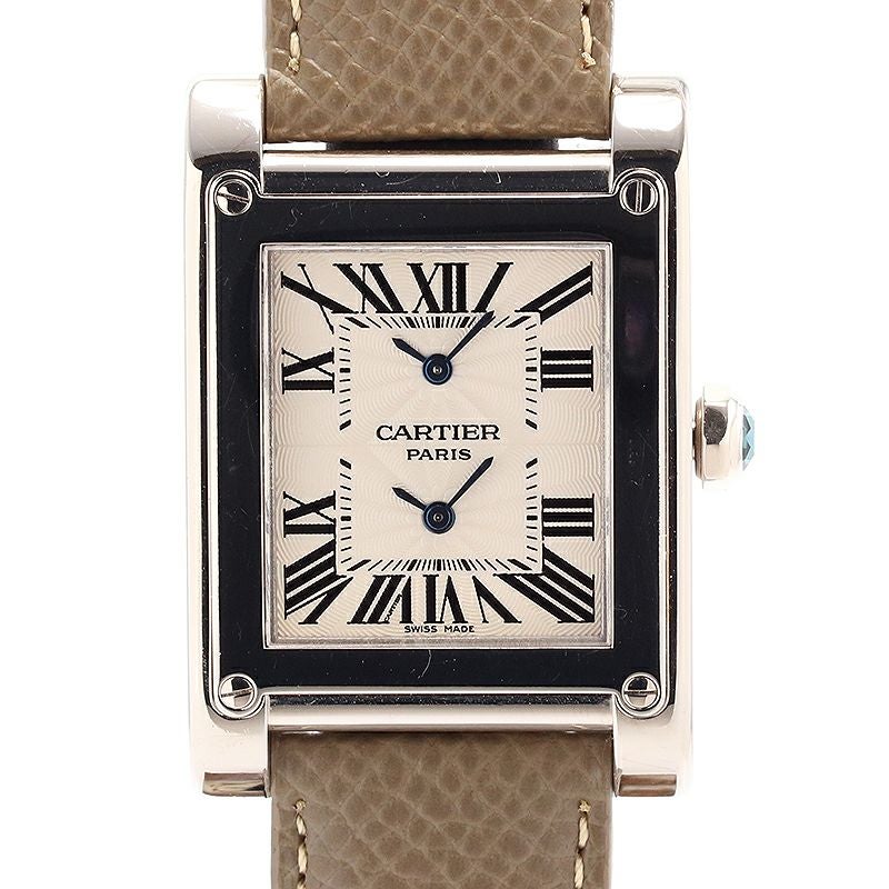 【中古】CARTIER TANK A VIS LARGE MODEL DUAL TIME ZONES CPCP カルティエ タンク ア・ヴィス LM IIタイムゾーン CPCP W1534351