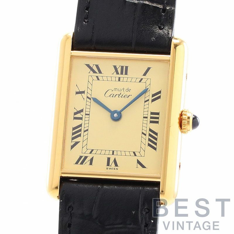 【中古】CARTIER MUST TANK LARGE MODEL VERMEIL カルティエ マストタンクLM ヴェルメイユ W1002753