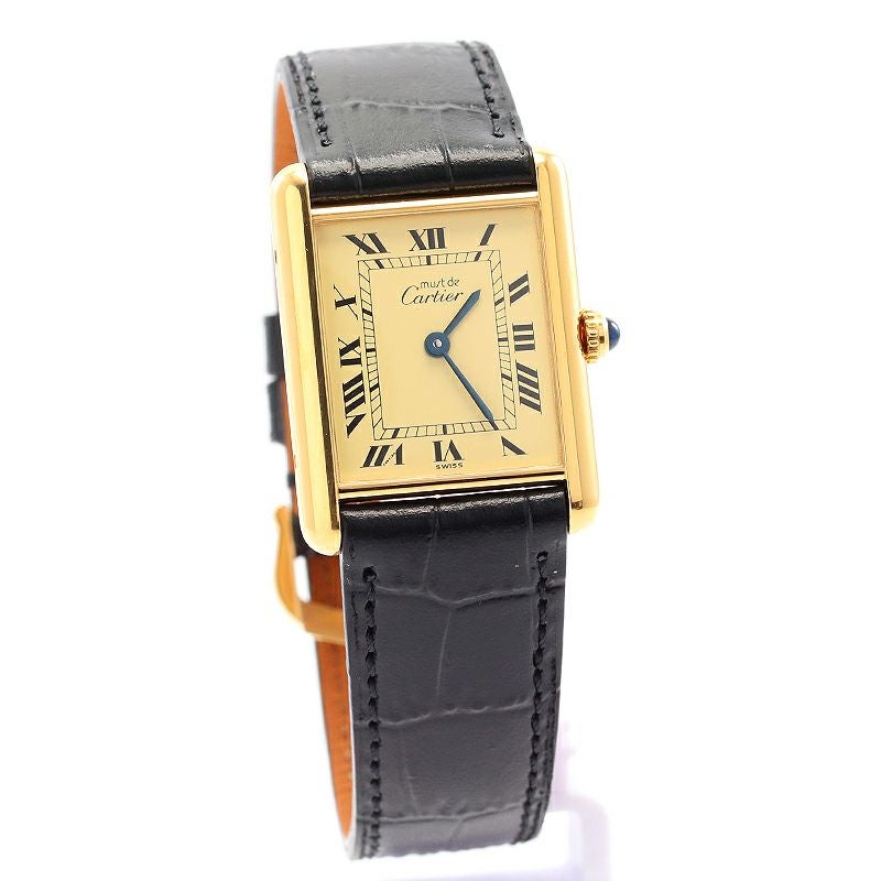【中古】CARTIER MUST TANK LARGE MODEL VERMEIL カルティエ マストタンクLM ヴェルメイユ W1002753