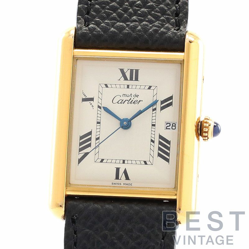 【中古】CARTIER MUST TANK LARGE MODEL VERMEIL カルティエ マスト タンクLM ヴェルメイユ W1013754