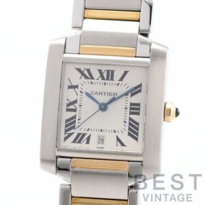 【中古】CARTIER TANK FRANCAISE LARGE MODEL カルティエ タンクフランセーズLM W51005Q4