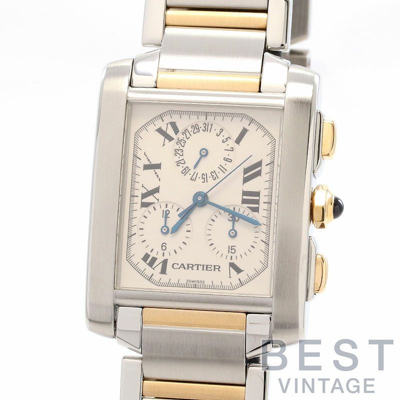 【中古】CARTIER TANK FRANCAISE EXTRA-LARGE MODEL CHRONO REFLEX カルティエ タンクフランセーズXL クロノリフレックス W51004Q4