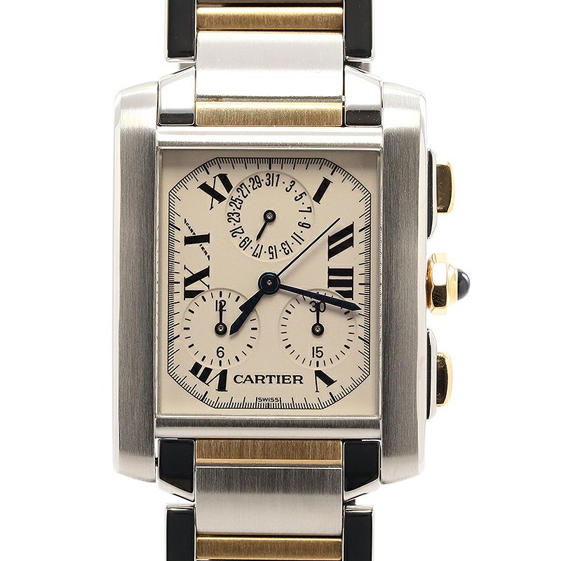 【中古】CARTIER TANK FRANCAISE EXTRA-LARGE MODEL CHRONO REFLEX カルティエ タンクフランセーズXL クロノリフレックス W51004Q4
