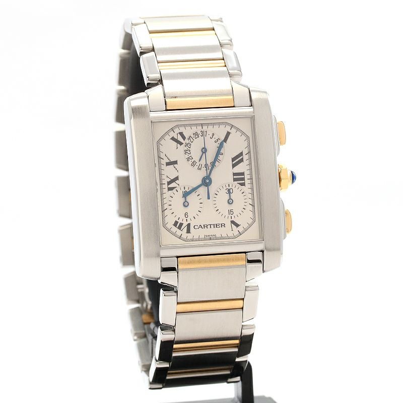 【中古】CARTIER TANK FRANCAISE EXTRA-LARGE MODEL CHRONO REFLEX カルティエ タンクフランセーズXL クロノリフレックス W51004Q4