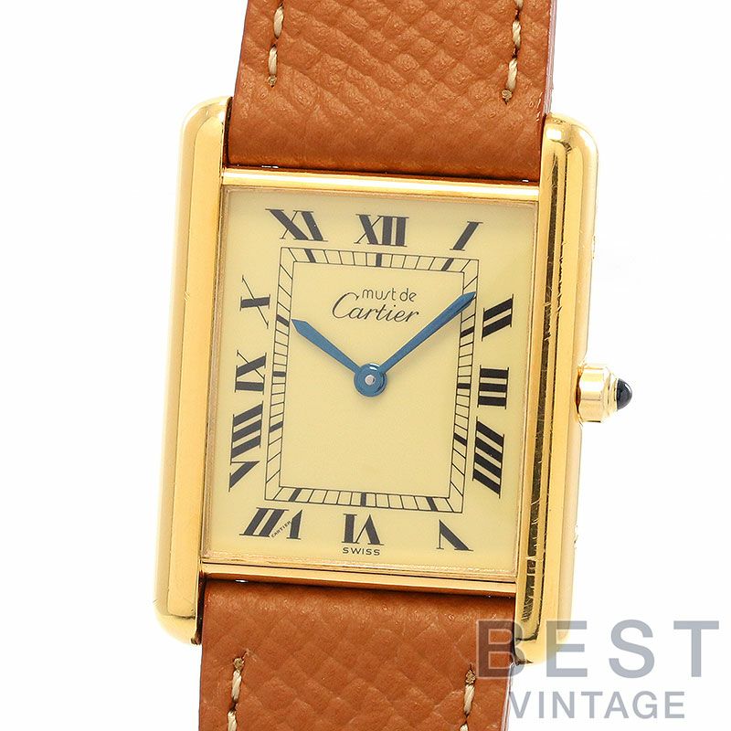 【中古】CARTIER MUST TANK LARGE MODEL VERMEIL カルティエ マストタンクLM ヴェルメイユ 83918223