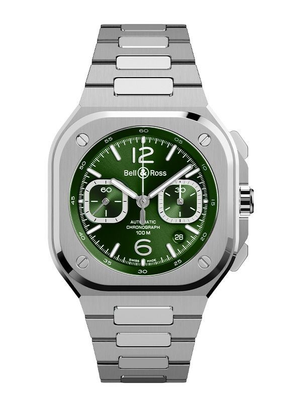 Bell & Ross BR 05 CHRONO GREEN STEEL ベル&ロス BR 05 クロノ グリーン スティール BR05C-GN-ST/SST