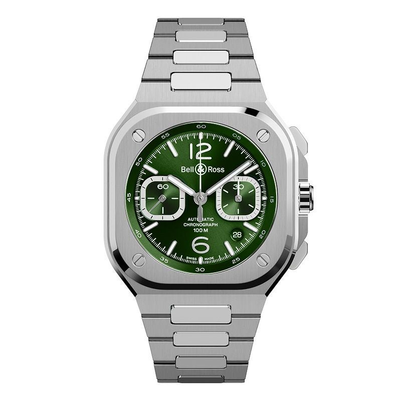 Bell & Ross BR 05 CHRONO GREEN STEEL ベル&ロス BR 05 クロノ グリーン スティール BR05C-GN-ST/SST