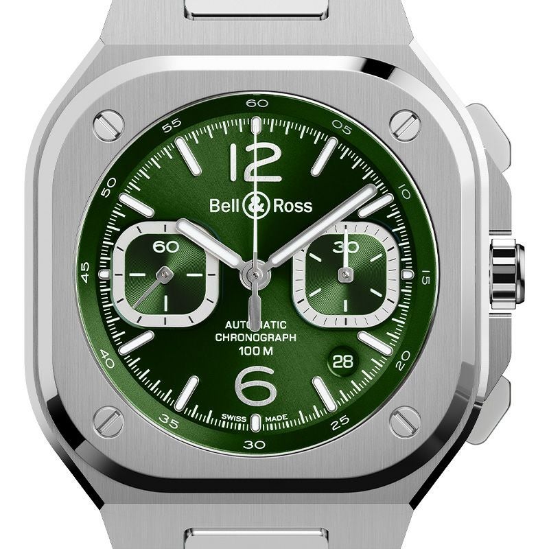 Bell & Ross BR 05 CHRONO GREEN STEEL ベル&ロス BR 05 クロノ グリーン スティール BR05C-GN-ST/SST