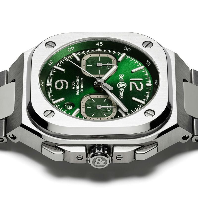 Bell & Ross BR 05 CHRONO GREEN STEEL ベル&ロス BR 05 クロノ グリーン スティール BR05C-GN-ST/SST