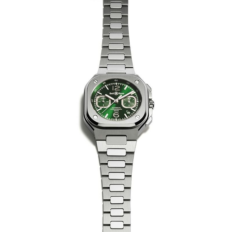 Bell & Ross BR 05 CHRONO GREEN STEEL ベル&ロス BR 05 クロノ グリーン スティール BR05C-GN-ST/SST