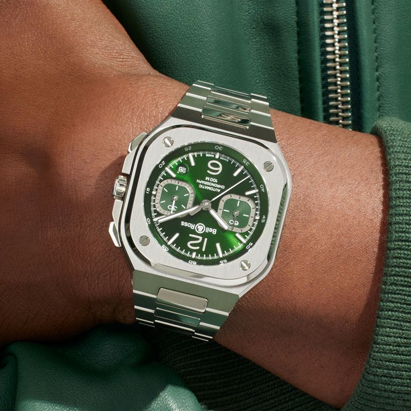 Bell & Ross BR 05 CHRONO GREEN STEEL ベル&ロス BR 05 クロノ グリーン スティール BR05C-GN-ST/SST