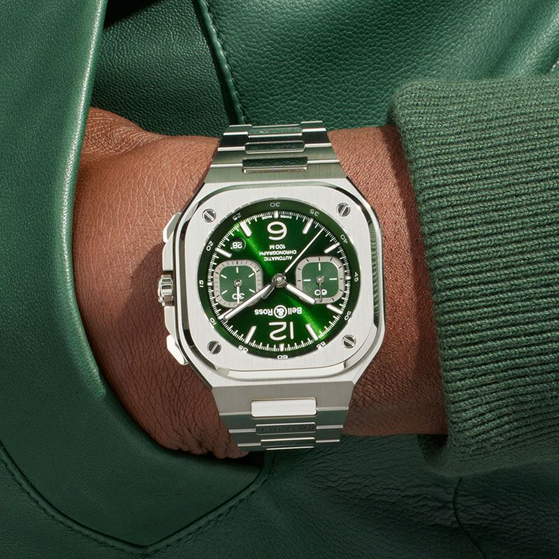 Bell & Ross BR 05 CHRONO GREEN STEEL ベル&ロス BR 05 クロノ グリーン スティール BR05C-GN-ST/SST