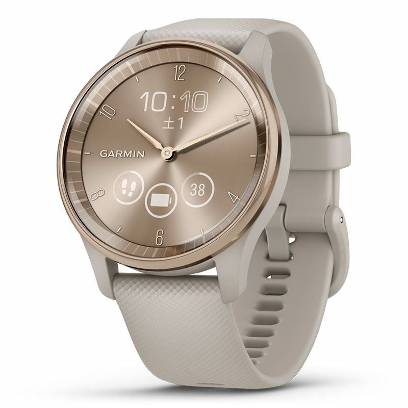 GARMIN vivomove Trend French Gray / Cream Gold ガーミン ヴィヴォムーヴ トレンド フレンチグレー / クリームゴールド 010-02665-72