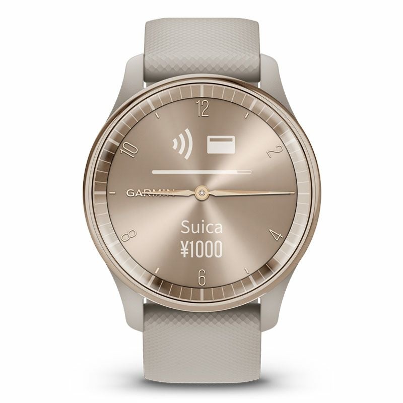 GARMIN vivomove Trend French Gray / Cream Gold ガーミン ヴィヴォムーヴ トレンド フレンチグレー / クリームゴールド 010-02665-72