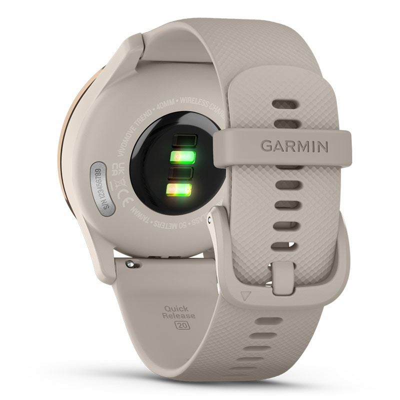 GARMIN vivomove Trend French Gray / Cream Gold ガーミン ヴィヴォムーヴ トレンド フレンチグレー / クリームゴールド 010-02665-72