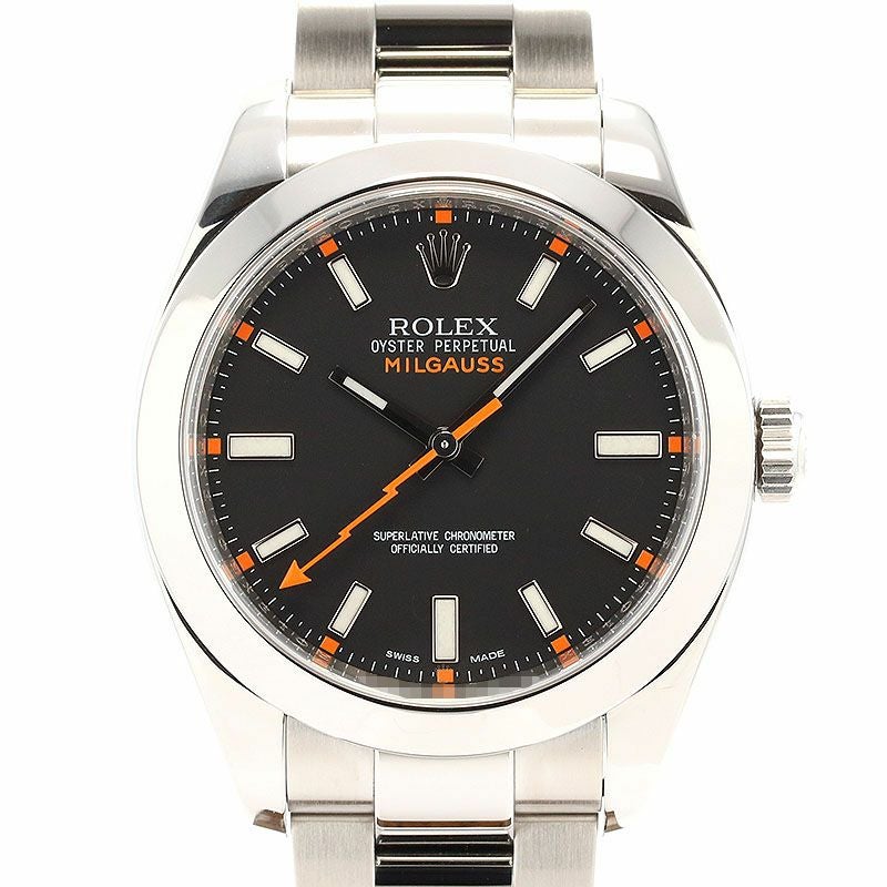【中古】ROLEX OYSTER PERPETUAL MILGAUSS ロレックス オイスターパーペチュアル ミルガウス 116400 (M116400-0001)