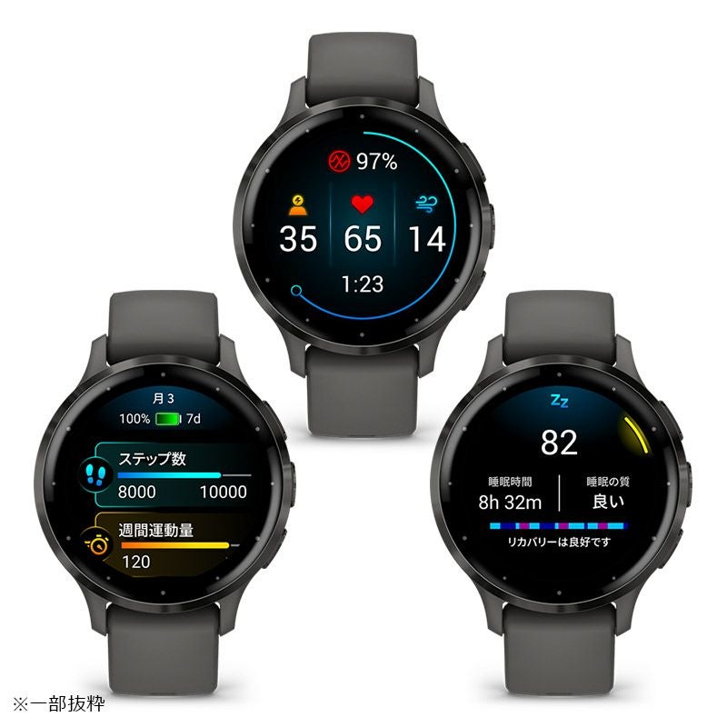 GARMIN Venu 3S Black Sesame / Slate ガーミン ヴェニュー 3S ブラックセサミ / スレート 010-02785-40