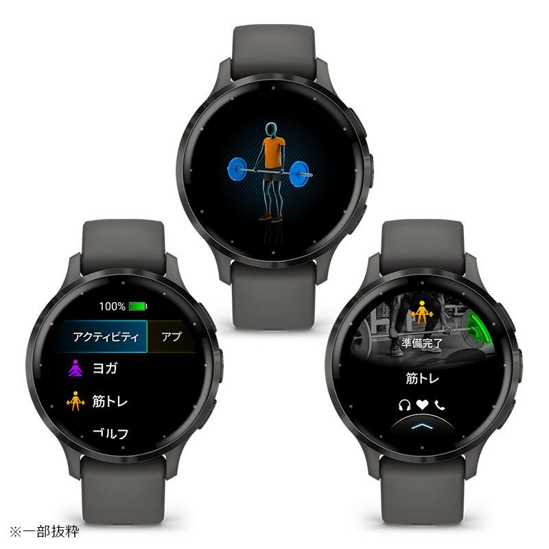 GARMIN Venu 3S Black Sesame / Slate ガーミン ヴェニュー 3S ブラックセサミ / スレート 010-02785-40