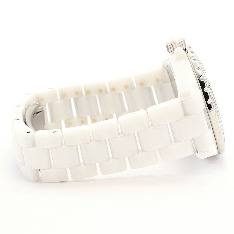 【中古】CHANEL J12 WHITE CERAMIC DIAMOND BEZEL 38MM シャネル J12 ホワイトセラミック ダイヤモンドベゼル 38MM H0969