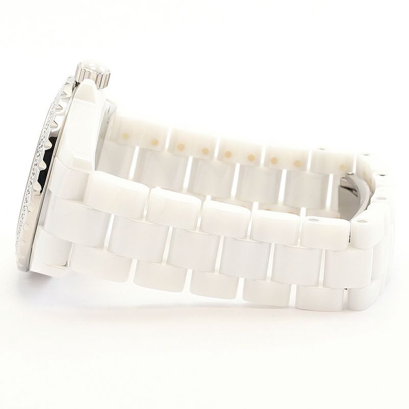 【中古】CHANEL J12 WHITE CERAMIC DIAMOND BEZEL 38MM シャネル J12 ホワイトセラミック ダイヤモンドベゼル 38MM H0969