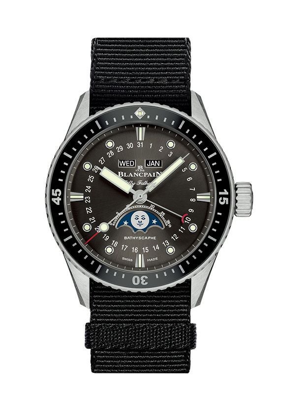 BLANCPAIN FIFTY FATHOMS BATHYSCAPHE QUANTIEME COMPLET PHASES DE LUNE ブランパン フィフティ ファゾムス バチスカーフ コンプリートカレンダー 5054-1110-NABA