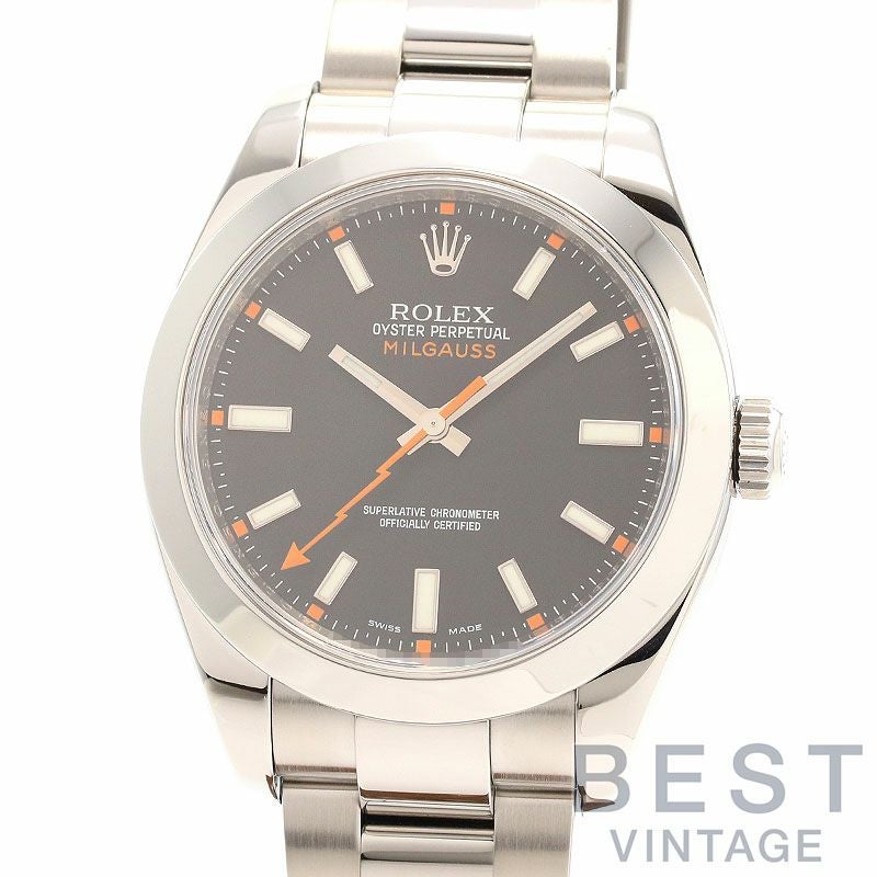 【中古】ROLEX OYSTER PERPETUAL MILGAUSS ロレックス オイスターパーペチュアル ミルガウス 116400 (M116400-0001)