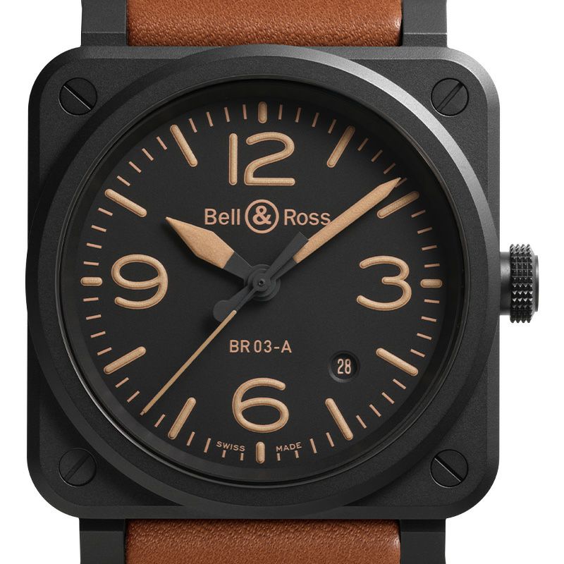 Bell & Ross BR 03 HERITAGE ベル&ロス BR 03 ヘリテージ BR03A-HER-CE/SCA