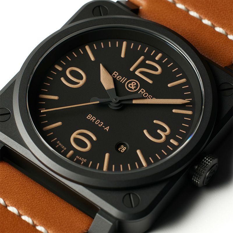 Bell & Ross BR 03 HERITAGE ベル&ロス BR 03 ヘリテージ BR03A-HER-CE/SCA