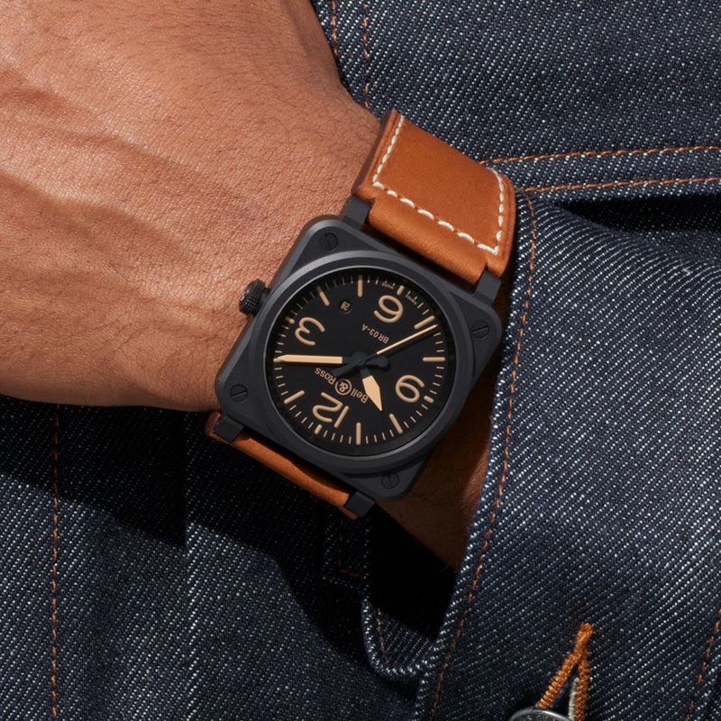 Bell & Ross BR 03 HERITAGE ベル&ロス BR 03 ヘリテージ BR03A-HER-CE/SCA
