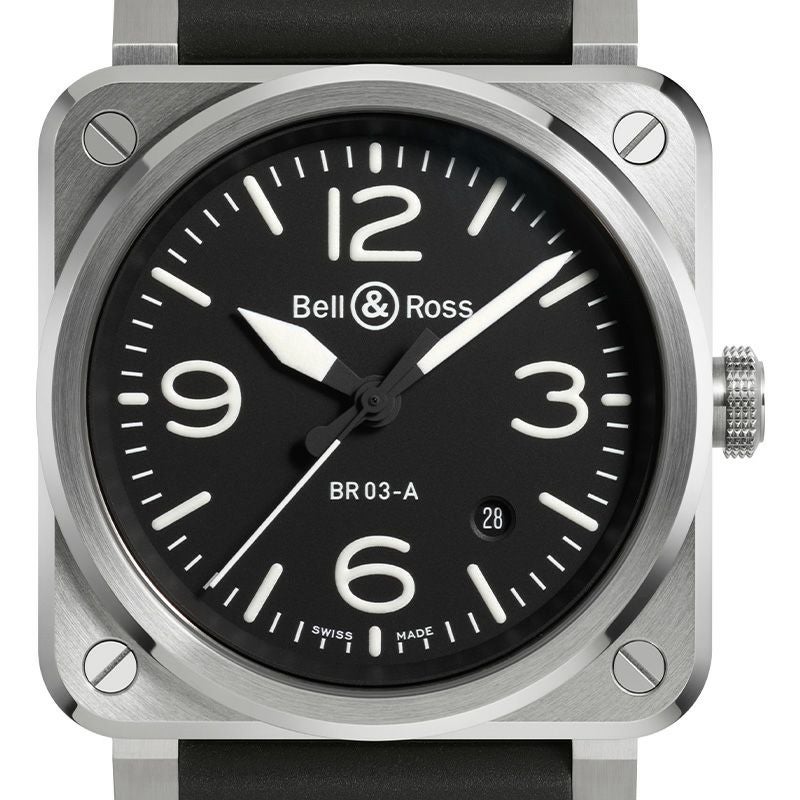 Bell & Ross BR 03 BLACK STEEL ベル&ロス BR 03 ブラック スティール BR03A-BL-ST/SRB
