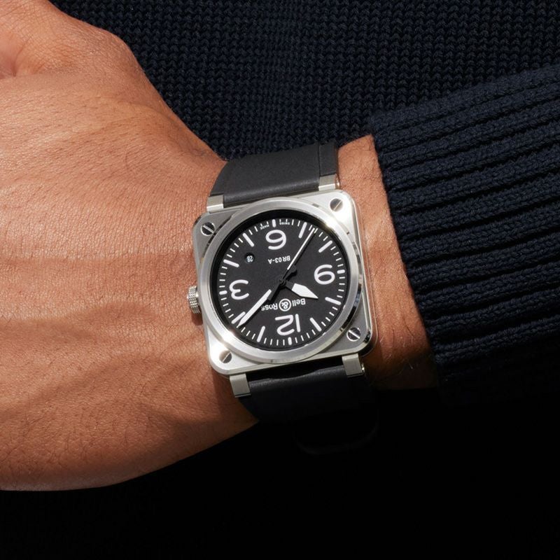 Bell & Ross BR 03 BLACK STEEL ベル&ロス BR 03 ブラック スティール BR03A-BL-ST/SRB