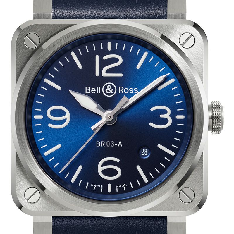 Bell & Ross BR 03 BLUE STEEL ベル&ロス BR 03 クロノ ブルー スティール BR03A-BLU-ST/SCA