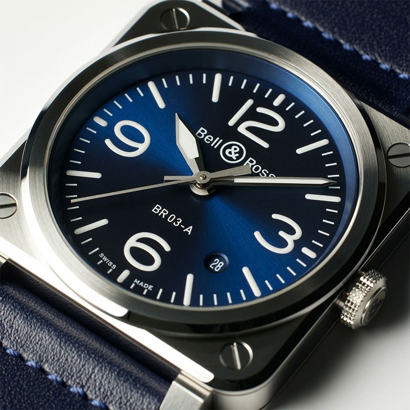 Bell & Ross BR 03 BLUE STEEL ベル&ロス BR 03 クロノ ブルー スティール BR03A-BLU-ST/SCA