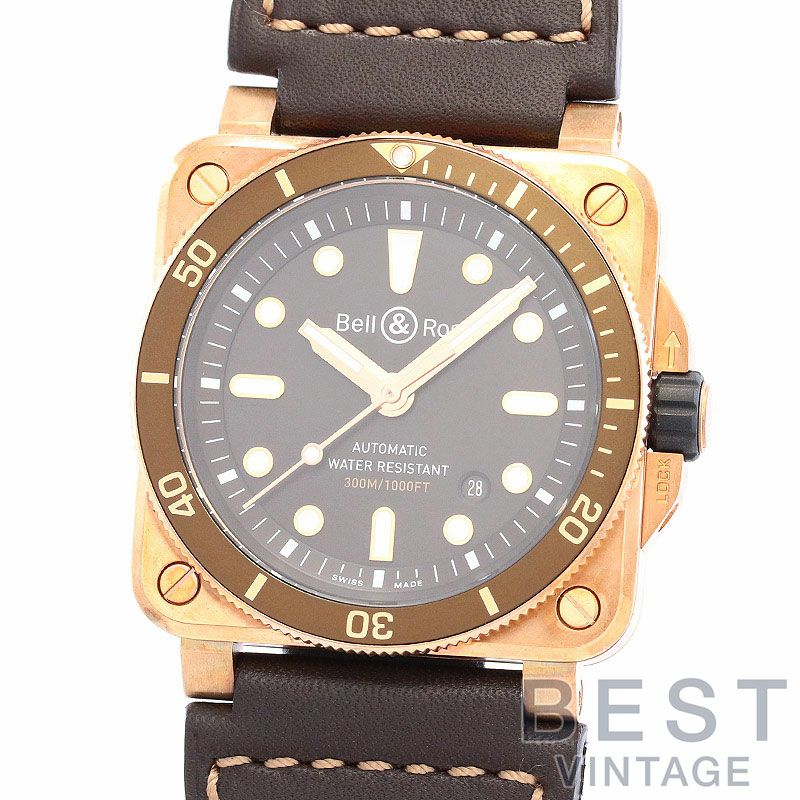 【中古】BELL&ROSS BR03-92 DIVER BROWN BRONZE ベル&ロス BR03-92 ダイバー ブラウン ブロンズ BR0392-D-BR-BR/SCA