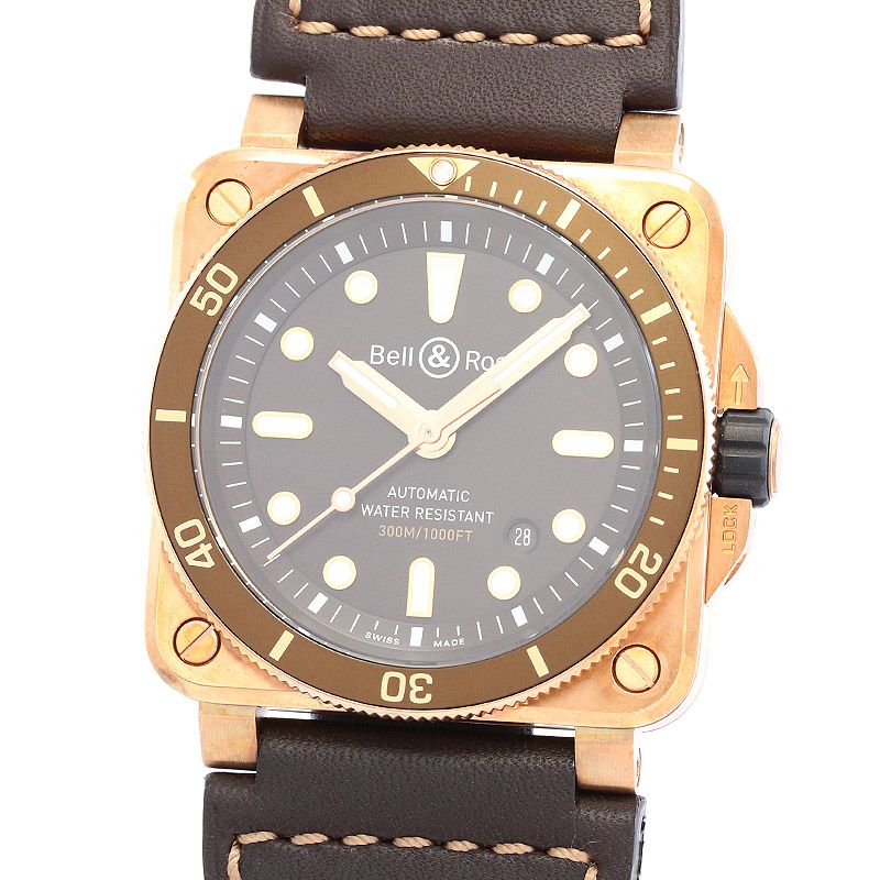 【中古】BELL&ROSS BR03-92 DIVER BROWN BRONZE ベル&ロス BR03-92 ダイバー ブラウン ブロンズ BR0392-D-BR-BR/SCA