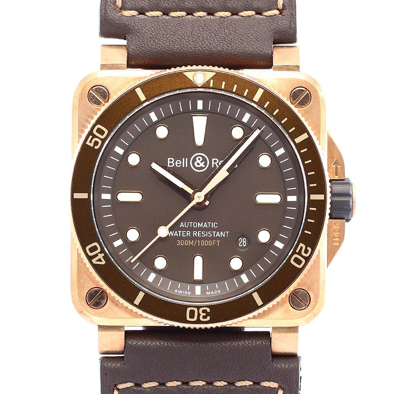 【中古】BELL&ROSS BR03-92 DIVER BROWN BRONZE ベル&ロス BR03-92 ダイバー ブラウン ブロンズ BR0392-D-BR-BR/SCA