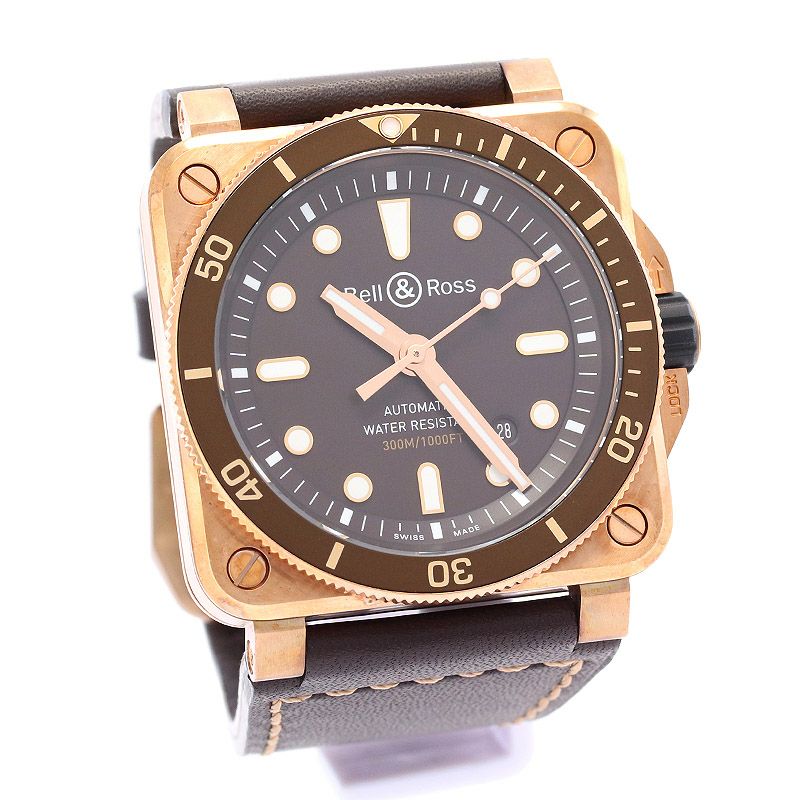 【中古】BELL&ROSS BR03-92 DIVER BROWN BRONZE ベル&ロス BR03-92 ダイバー ブラウン ブロンズ BR0392-D-BR-BR/SCA