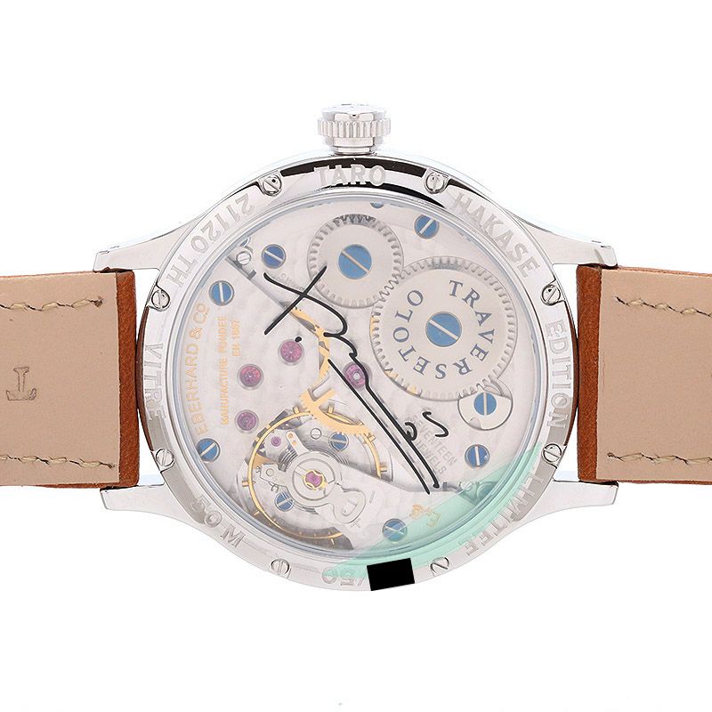 【中古】EBERHARD TRAVERSETOLO VITRE TARO HAKASE JAPAN LIMITED TO 50 エベラール トラベルセトロ・ヴィトレ 葉加瀬太郎氏 コラボレーションモデル 21120.18 HAK CP