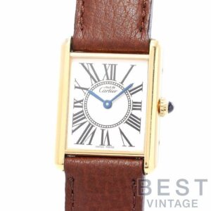 【中古】CARTIER MUST TANK LARGE MODEL VERMEIL OPALINE カルティエ マストタンクLM ヴェルメイユ オパラン W1005654