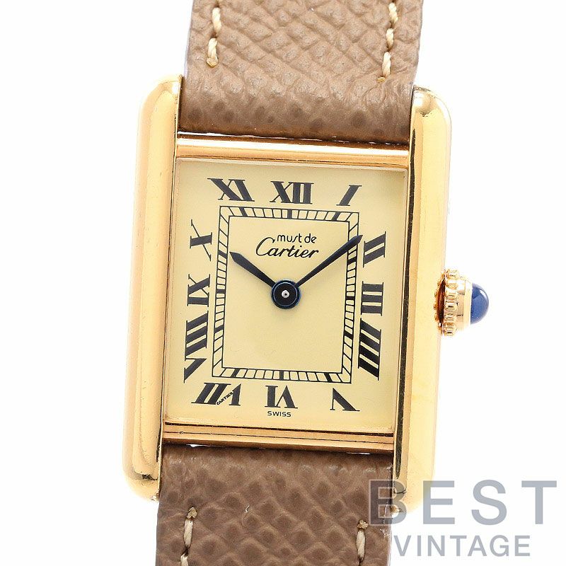 【中古】CARTIER MUST TANK SMALL MODEL VERMEIL カルティエ マストタンクSM ヴェルメイユ W1003153