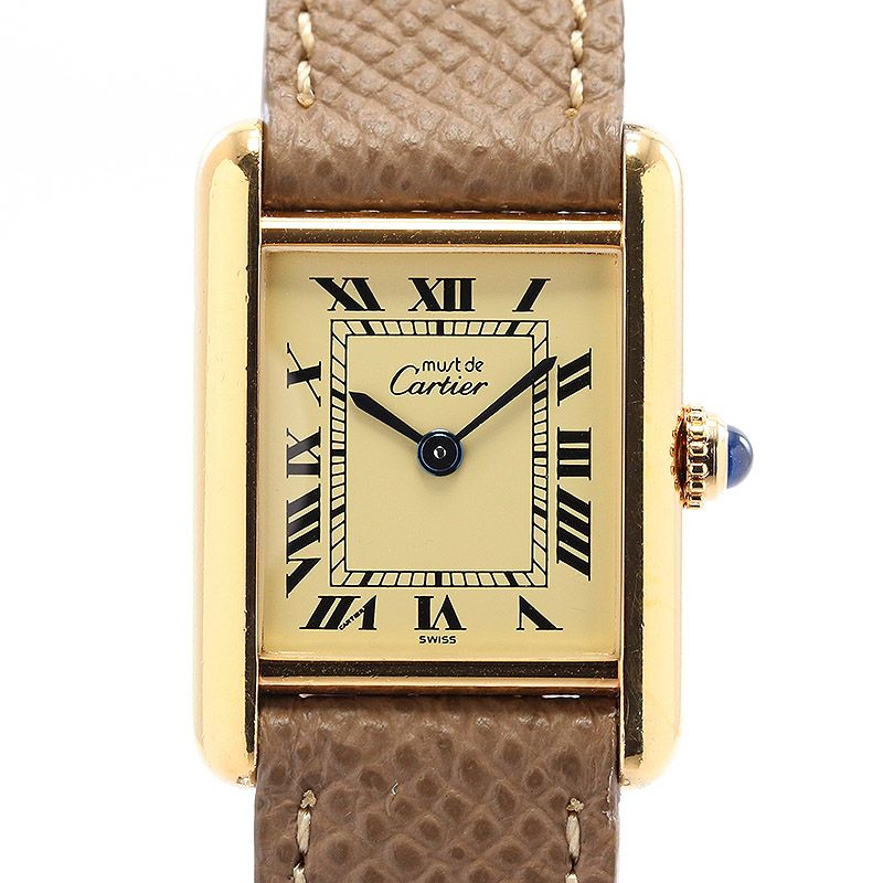 【中古】CARTIER MUST TANK SMALL MODEL VERMEIL カルティエ マストタンクSM ヴェルメイユ W1003153