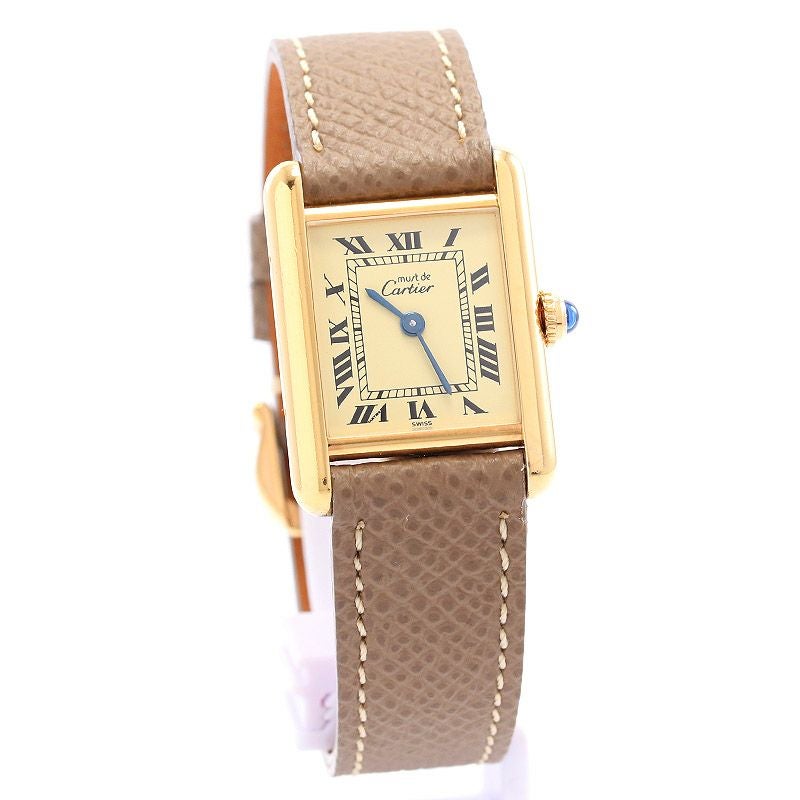 【中古】CARTIER MUST TANK SMALL MODEL VERMEIL カルティエ マストタンクSM ヴェルメイユ W1003153