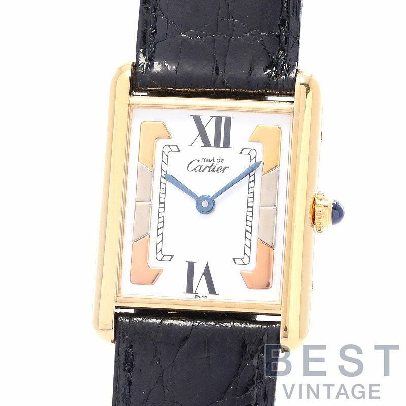 【中古】CARTIER MUST TANK LARGE MODEL VERMEIL カルティエ マストタンクLM ヴェルメイユ W1006254