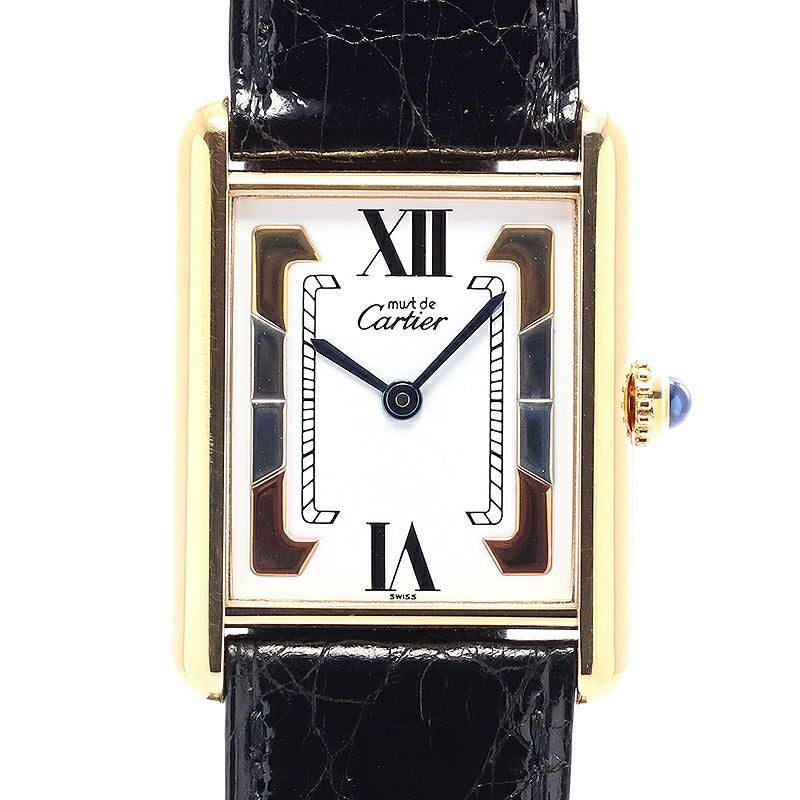 【中古】CARTIER MUST TANK LARGE MODEL VERMEIL カルティエ マストタンクLM ヴェルメイユ W1006254