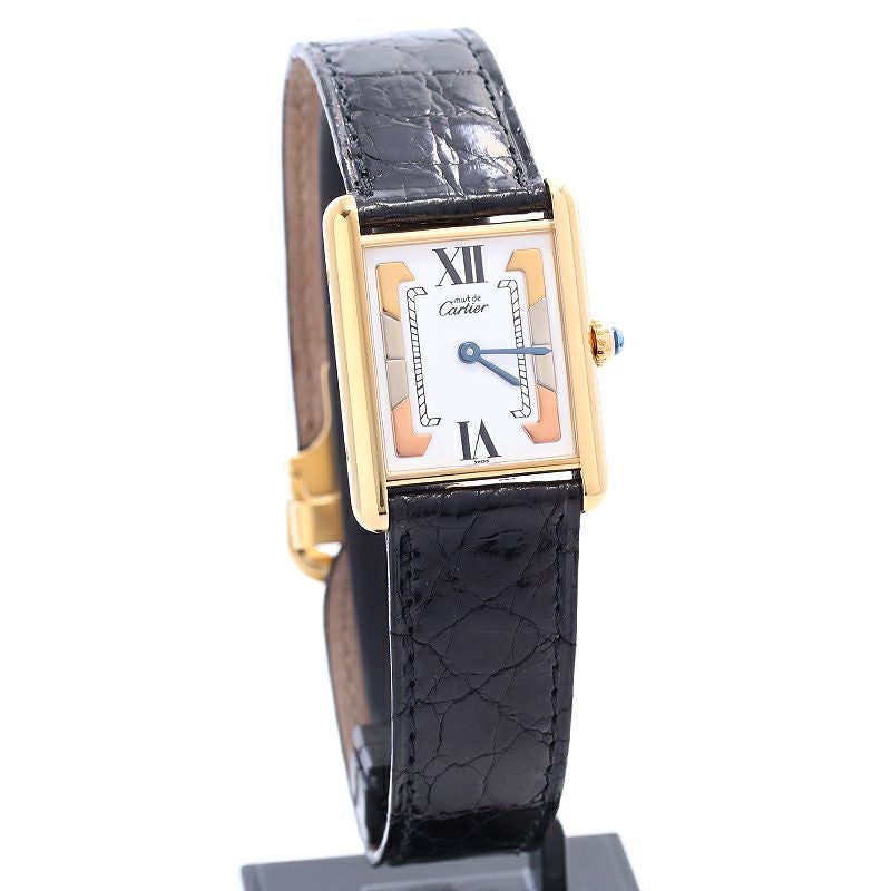 【中古】CARTIER MUST TANK LARGE MODEL VERMEIL カルティエ マストタンクLM ヴェルメイユ W1006254