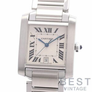【中古】CARTIER TANK FRANCAISE LARGE MODEL カルティエ タンクフランセーズLM W51002Q3